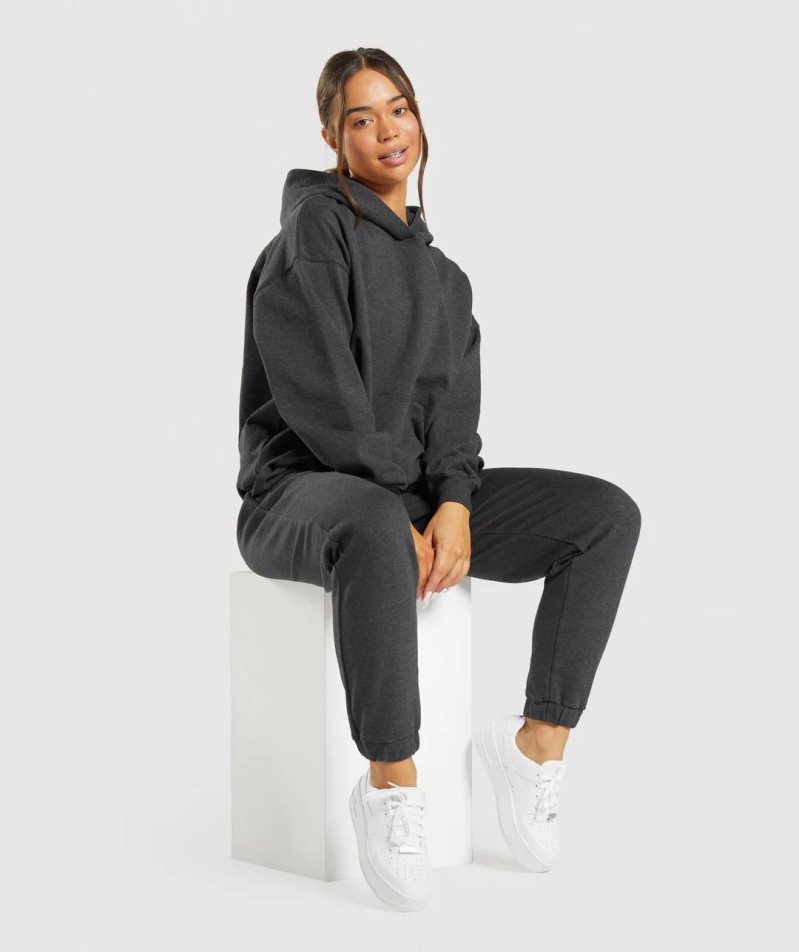 Bluzy Z Kapturem Gymshark Rest Day Sweats Damskie Czarne | PL 438JNL